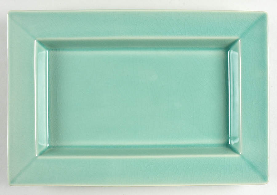 Basique Green 11" Rectangular Serving Platter by Jars-France-1