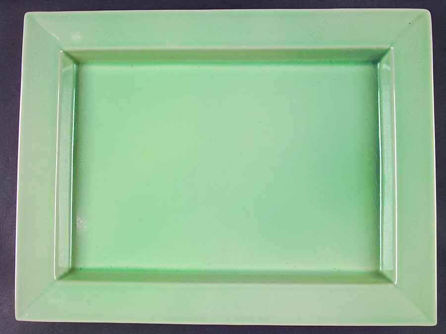 Basique Green 14" Rectangular Serving Platter by Jars-France-1