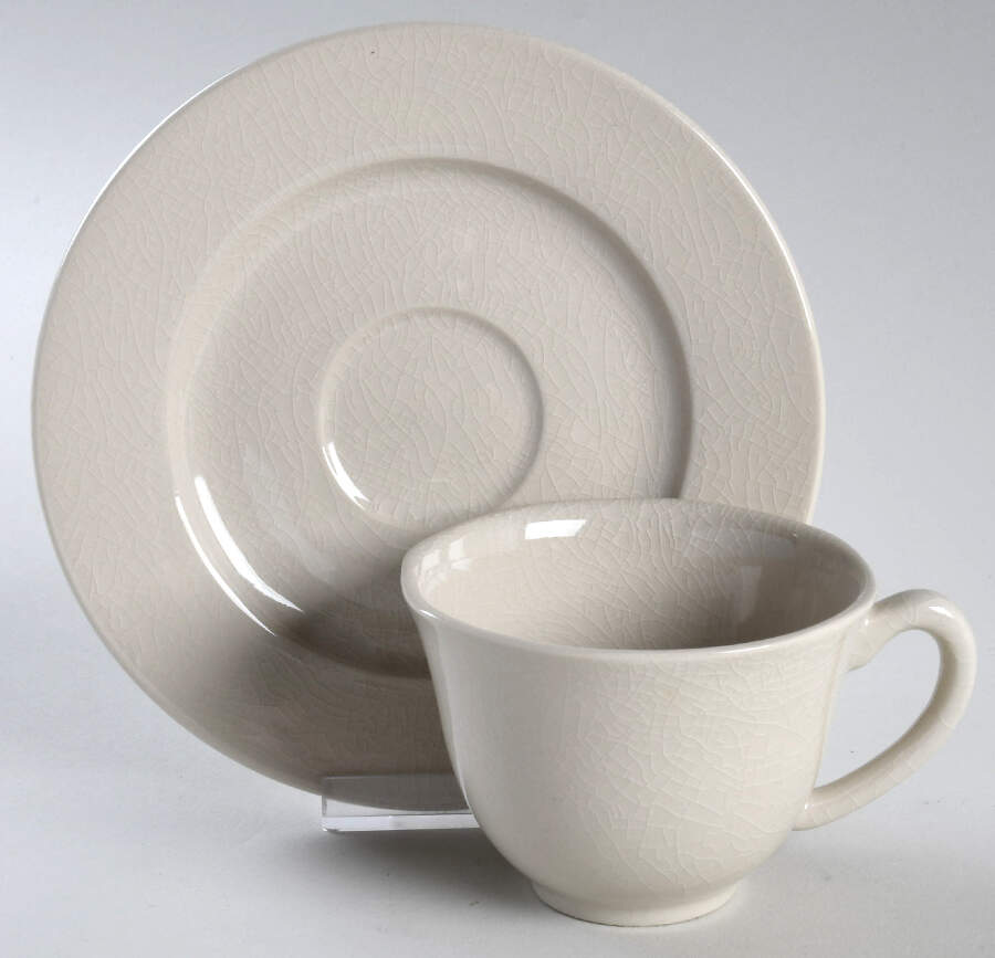 Basique Quartz Footed Cup & Saucer Set by Jars-France-1
