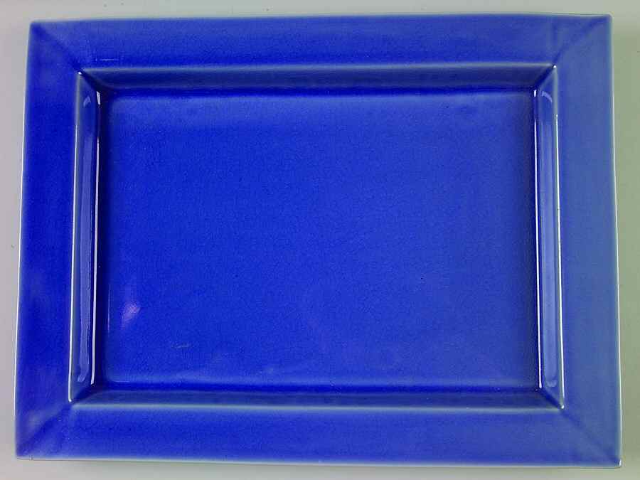 Basique Blue 14" Rectangular Serving Platter by Jars-France-1