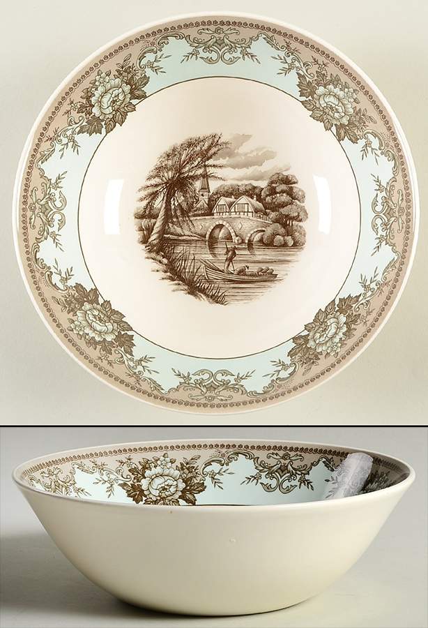 River Scenes 8" Round Vegetable Bowl by Johnson Brothers-1