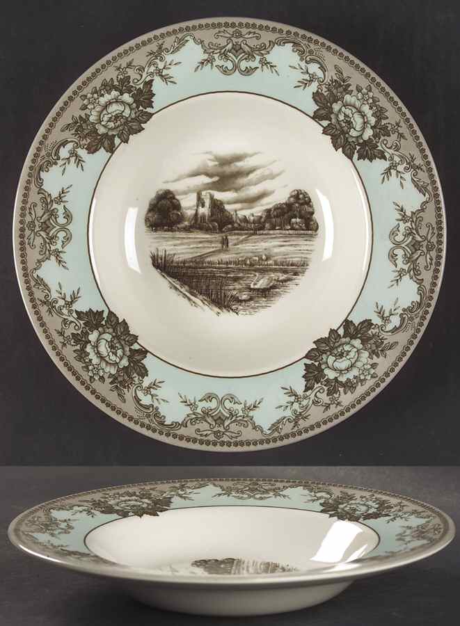 River Scenes Large Rim Soup Bowl by Johnson Brothers-1