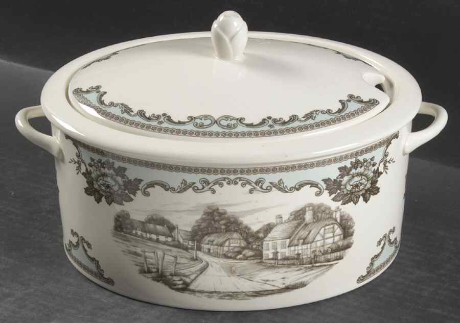 River Scenes Tureen &  Lid by Johnson Brothers-1