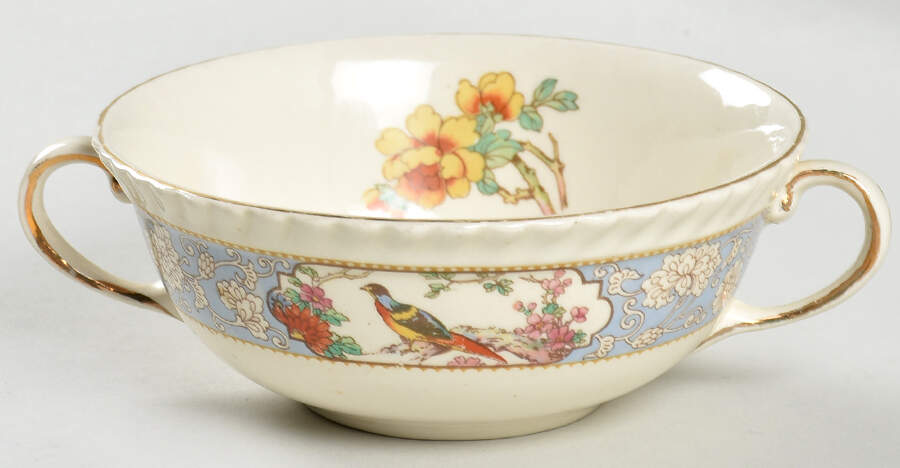 The Vigo (Ribbed, Old English) Flat Cream Soup Bowl by Johnson Brothers-1