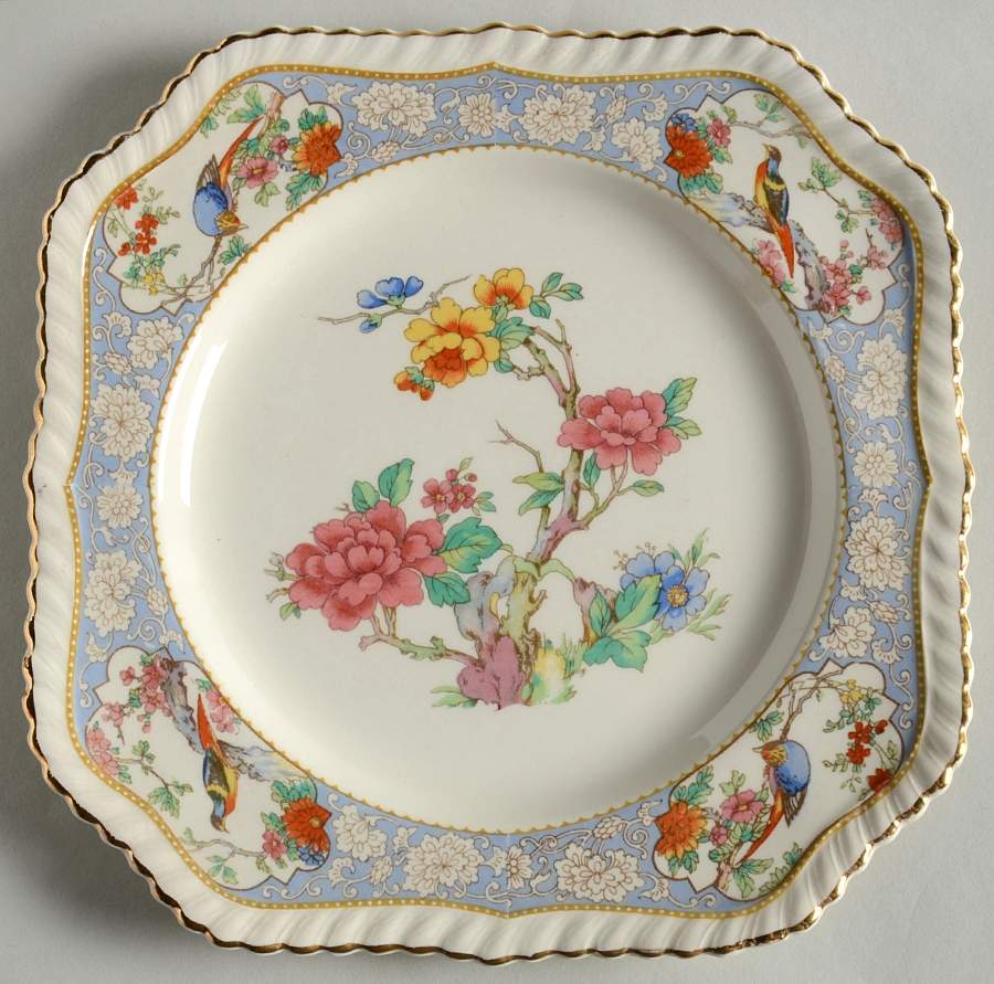 The Vigo (Ribbed, Old English) Square Salad Plate by Johnson Brothers-1