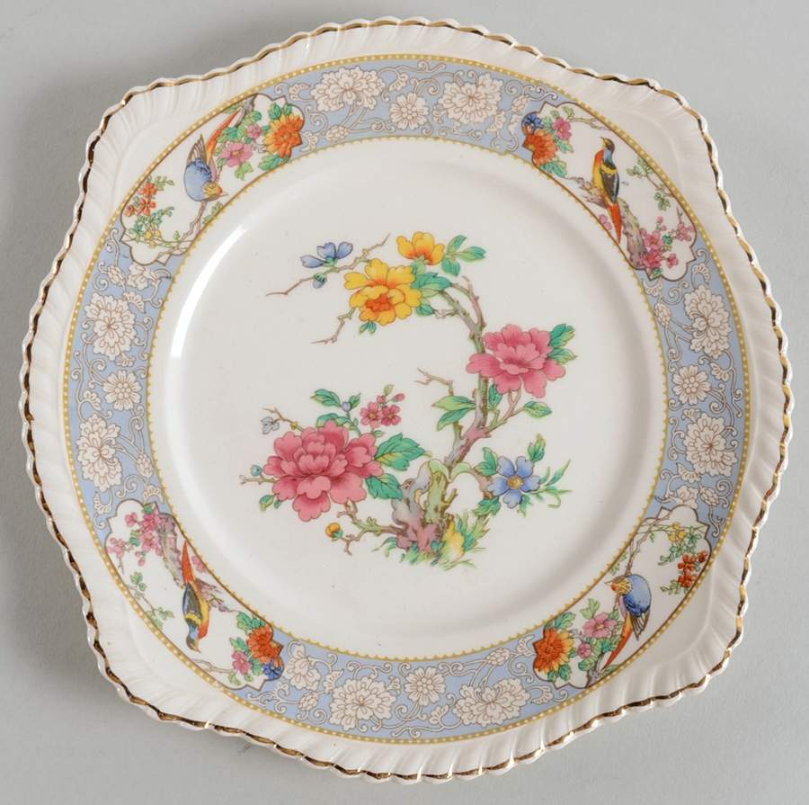 The Vigo (Ribbed, Old English) Square Salad Plate by Johnson Brothers-1