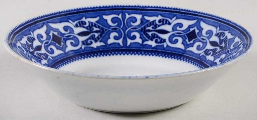 The Trieste (Flow Blue, No Gold Trim) Coupe Cereal Bowl by Johnson Brothers-1