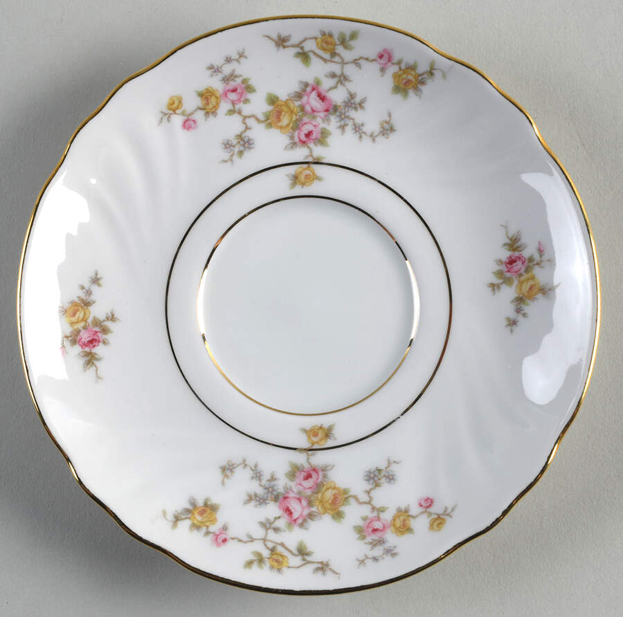 Thornrose (White, Verge) Saucer by Johann Haviland-1