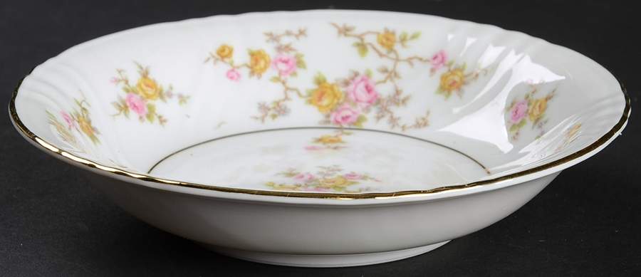 Thornrose (White, Verge) Fruit/Dessert (Sauce) Bowl by Johann Haviland-1