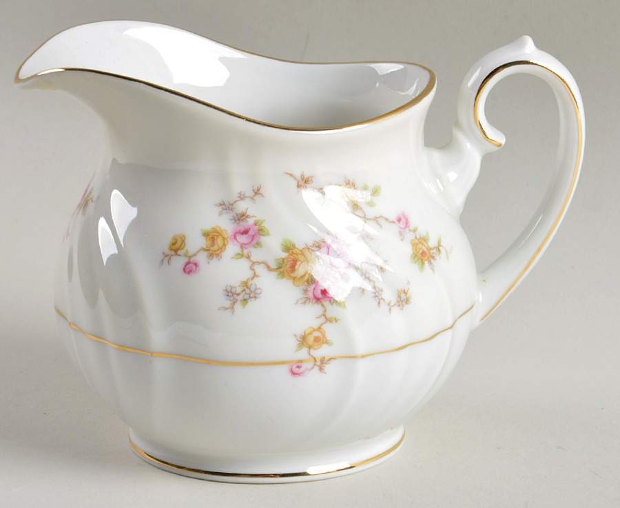 Thornrose (White, Verge) Creamer by Johann Haviland-1