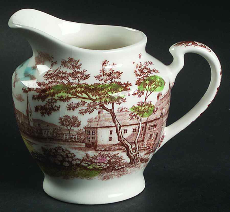 English Village (Brown Multicolor) Creamer by Japan-1