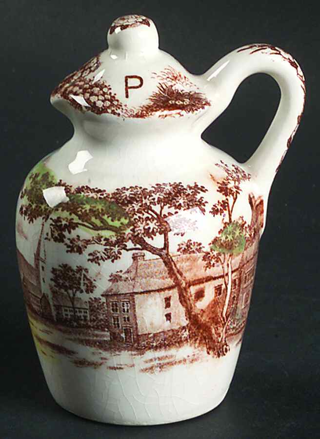 English Village (Brown Multicolor) Pepper Shaker by Japan-1