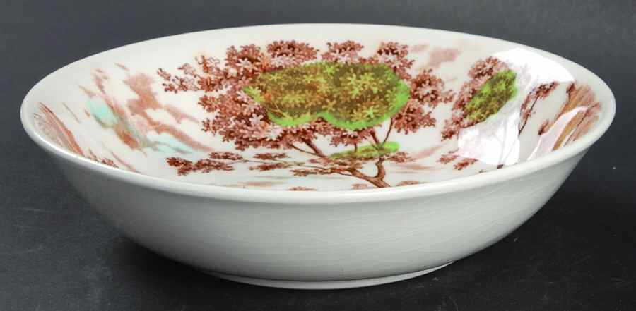 English Village (Brown Multicolor) Coupe Cereal Bowl by Japan-1