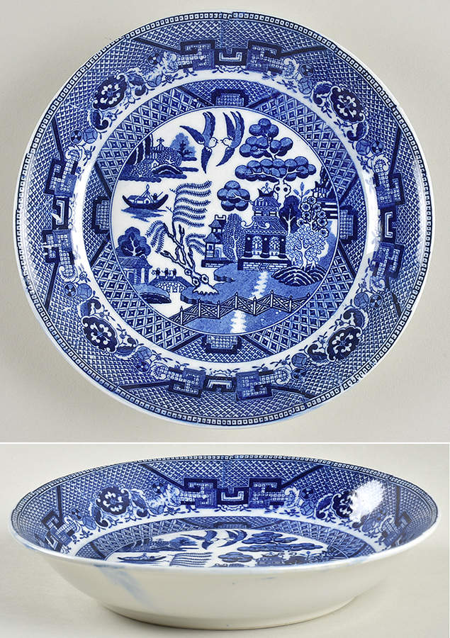 Blue Willow (Made In Japan) Coupe Soup Bowl by Japan-1