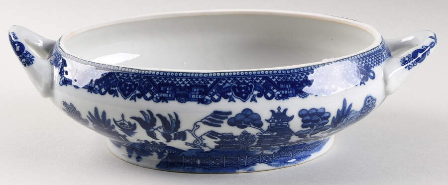 Blue Willow (Made In Japan) Solid Piece Sauce Ladle by Japan-1