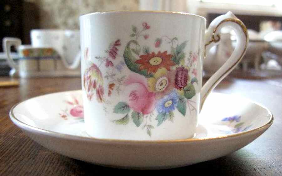 Junetime Flat Cup & Saucer Set by George Jones & Sons-1