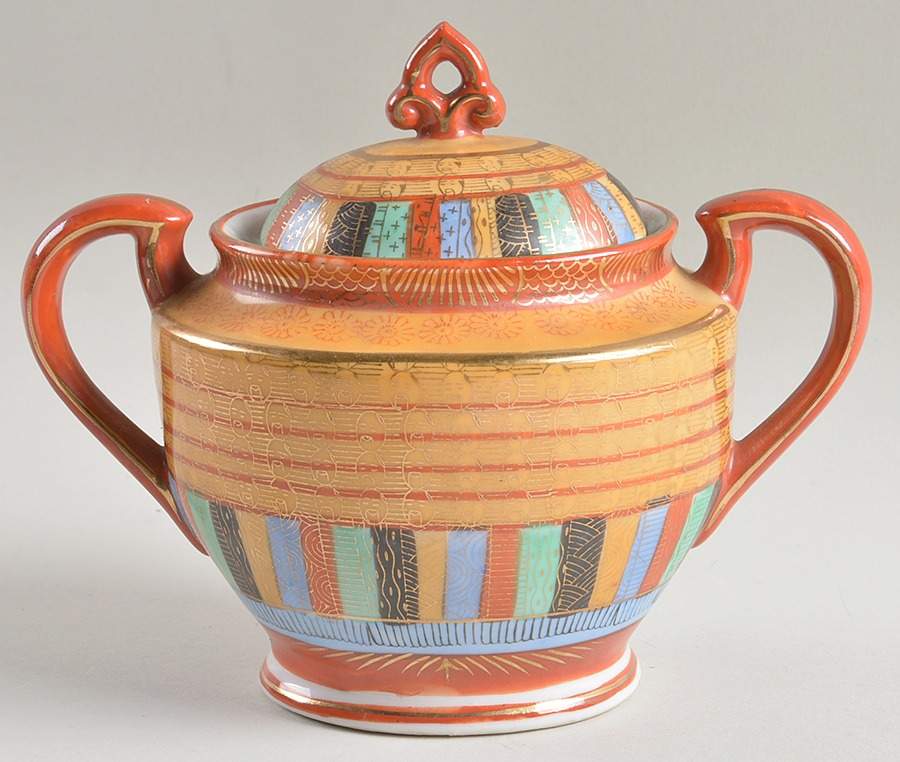 Thousand Faces Sugar Bowl & Lid by Japan-1