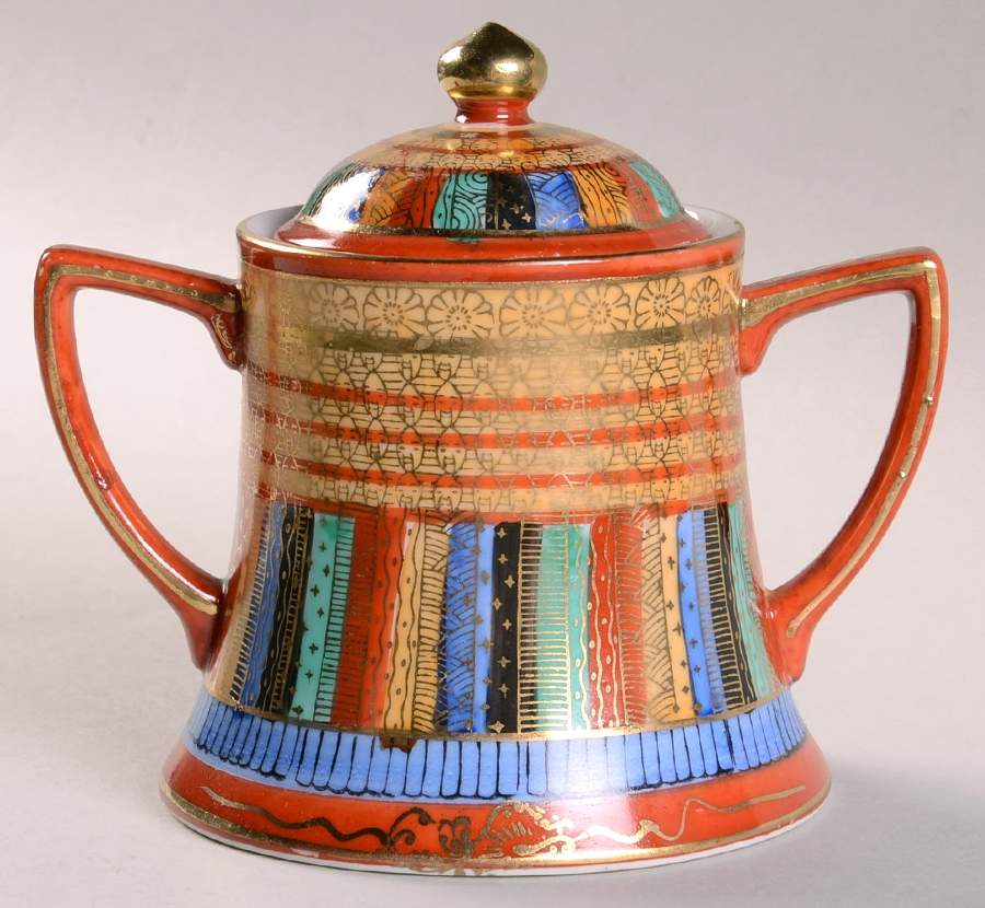 Thousand Faces Sugar Bowl & Lid by Japan-1