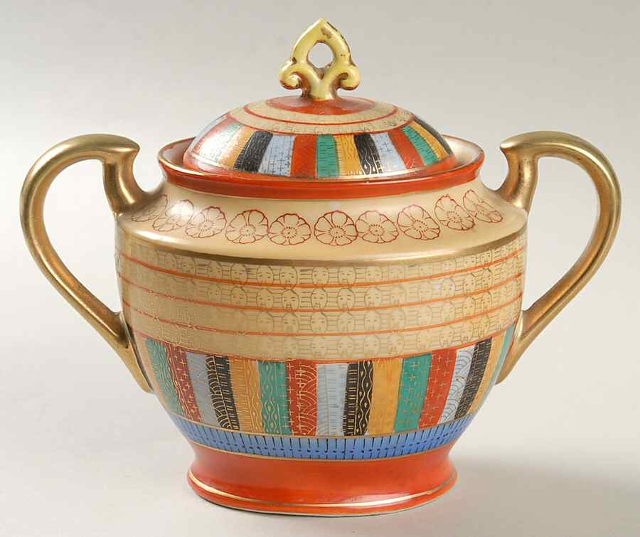 Thousand Faces Sugar Bowl & Lid by Japan-1