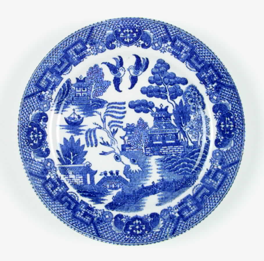 Old Blue Willow Bread & Butter Plate by Japan-1
