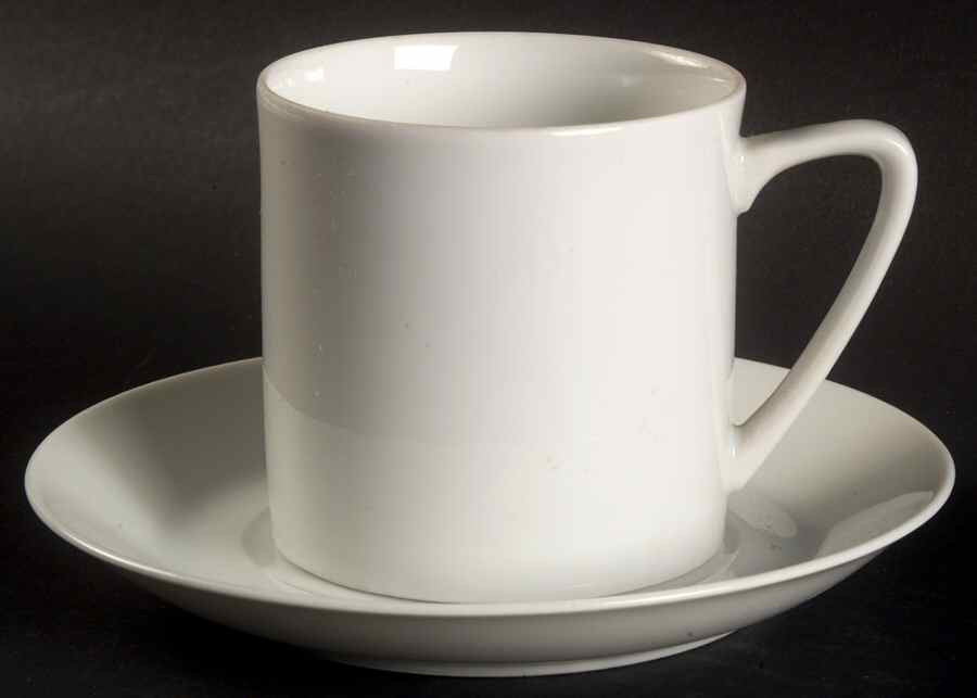 Contempo White Flat Cup & Saucer Set by Otagiri-1