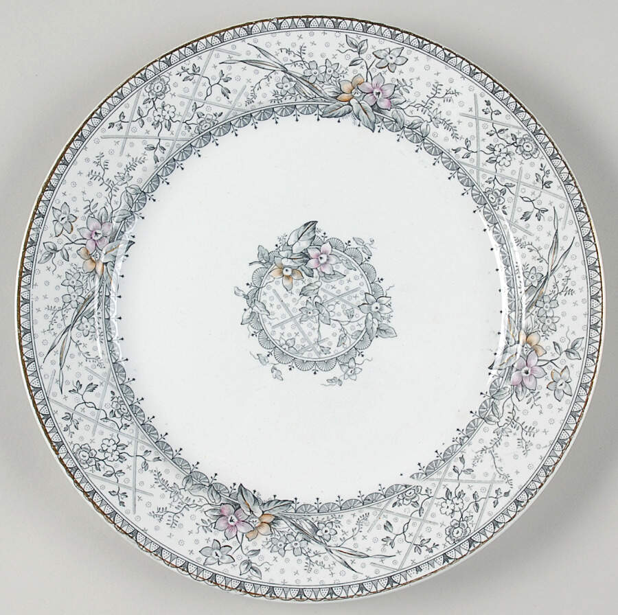 Lace (Older, Pink) Dinner Plate by Johnson Brothers-1