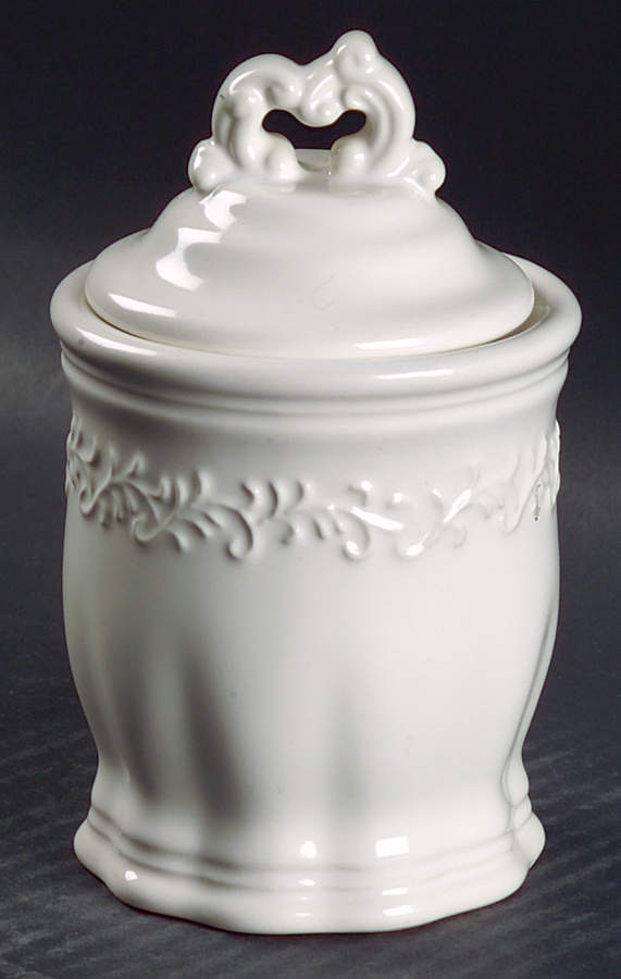 Vintage Ivory (Creamy White) Sugar Bowl & Lid by JCPenney-1