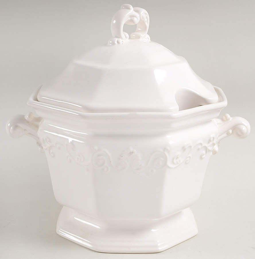 Vintage Ivory (Creamy White) Tureen &  Lid by JCPenney-1