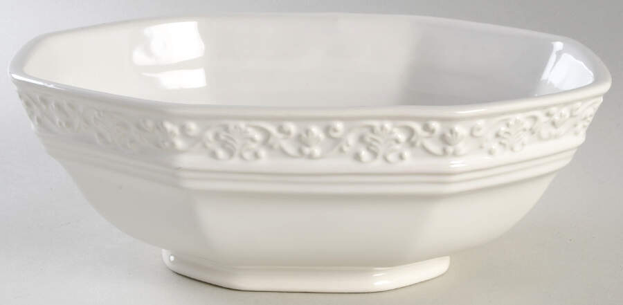 Vintage Ivory (Creamy White) 10" Oval Vegetable Bowl by JCPenney-1