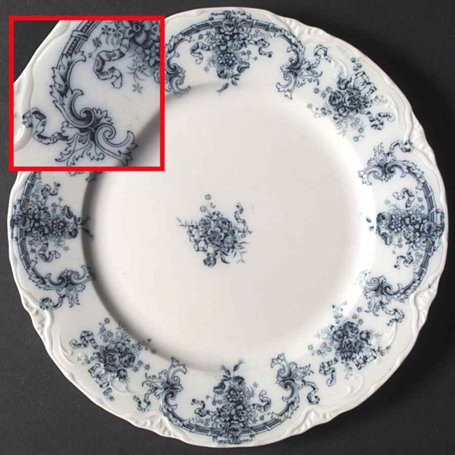 Savoy (Blue Green, Floral and Ribbons) Dinner Plate by Johnson Brothers-1