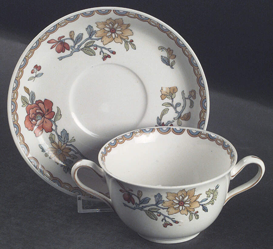 JB559 Flat Bouillon Cup & Saucer by Johnson Brothers-1