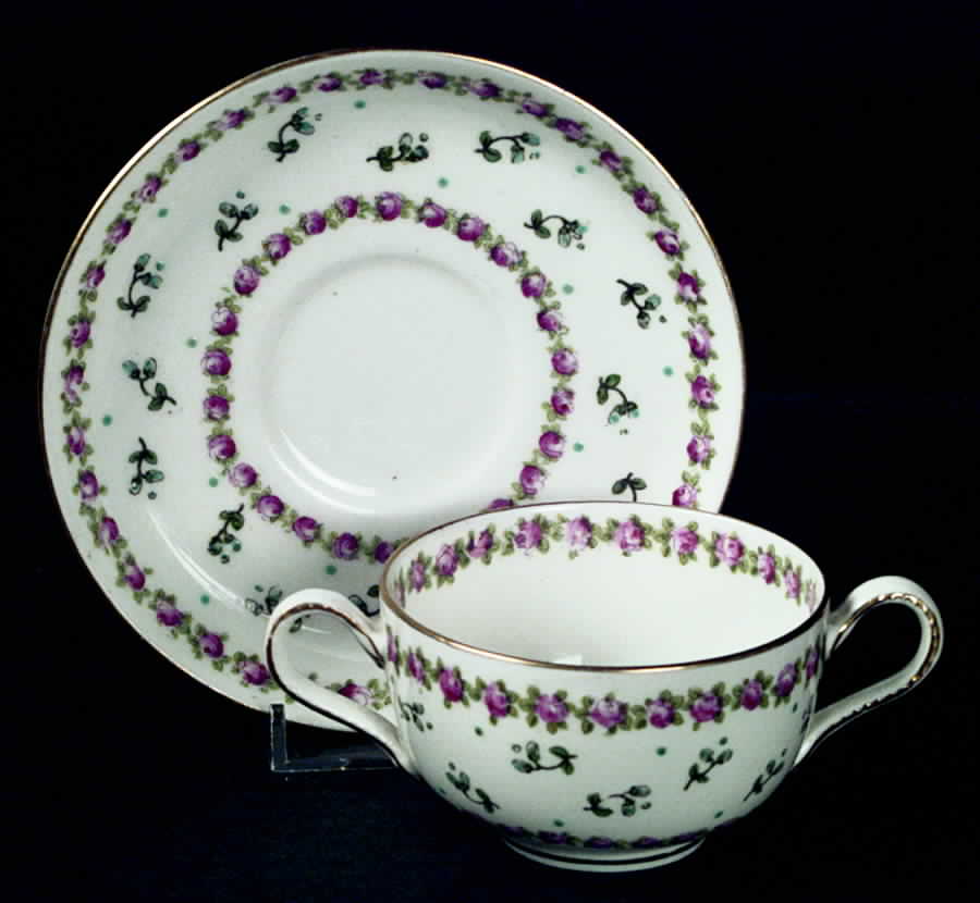 20045 Footed Bouillon Cup & Saucer by George Jones & Sons-1