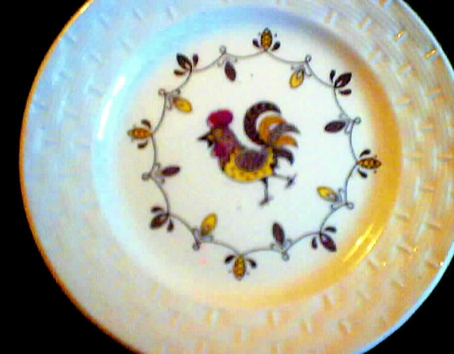 Golden Rooster Dinner Plate by Japan-1