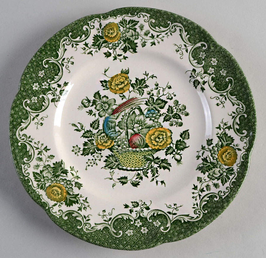 Bird of Paradise Green Multicolor Salad Plate by Johnson Brothers-1