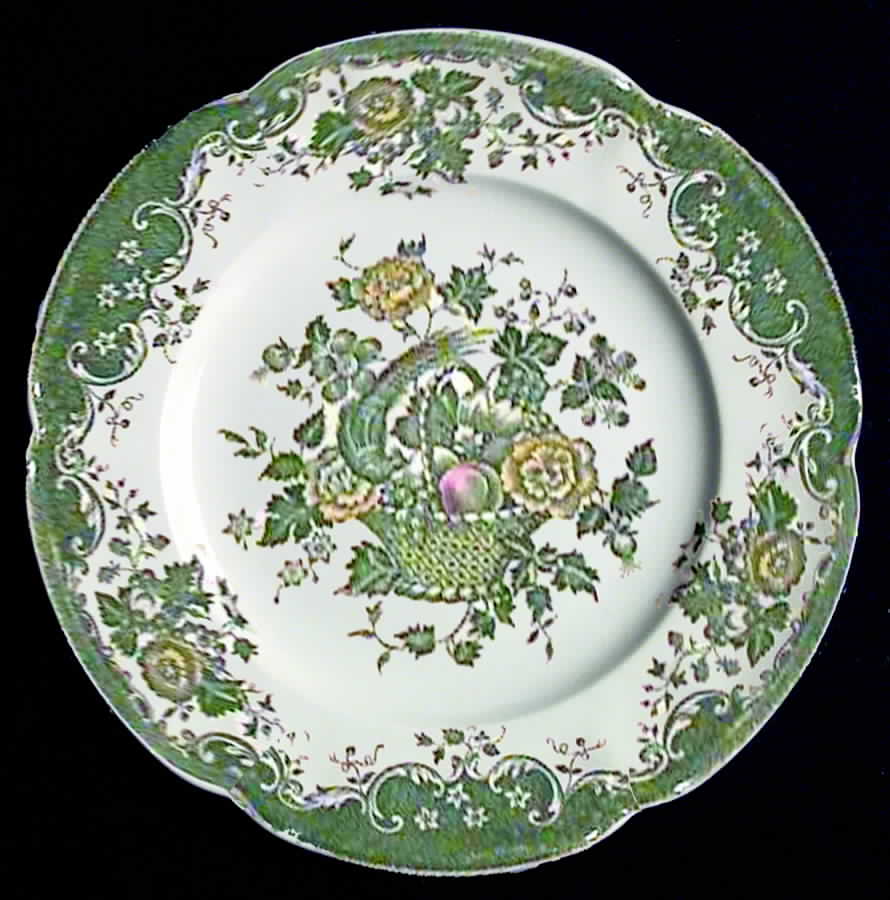 Bird of Paradise Green Multicolor Dinner Plate by Johnson Brothers-1