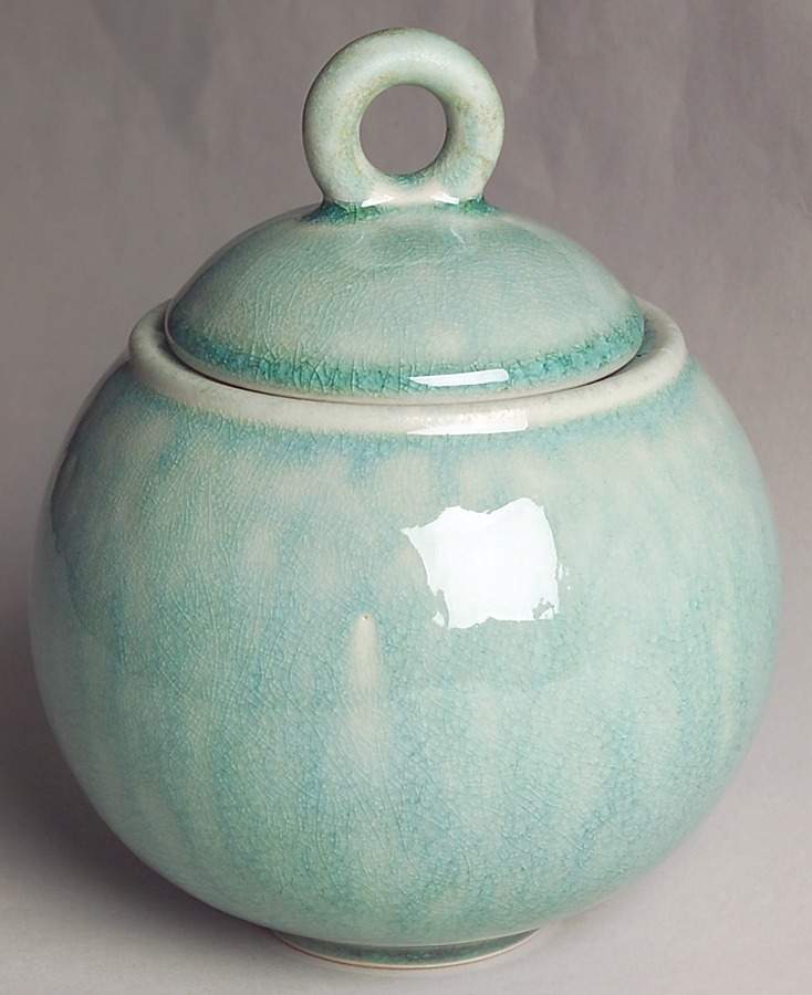 Tourron Jade Sugar Bowl & Lid by Jars-France-1