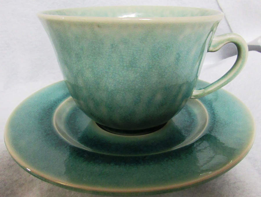 Tourron Jade Jumbo Cup & Saucer Set by Jars-France-1