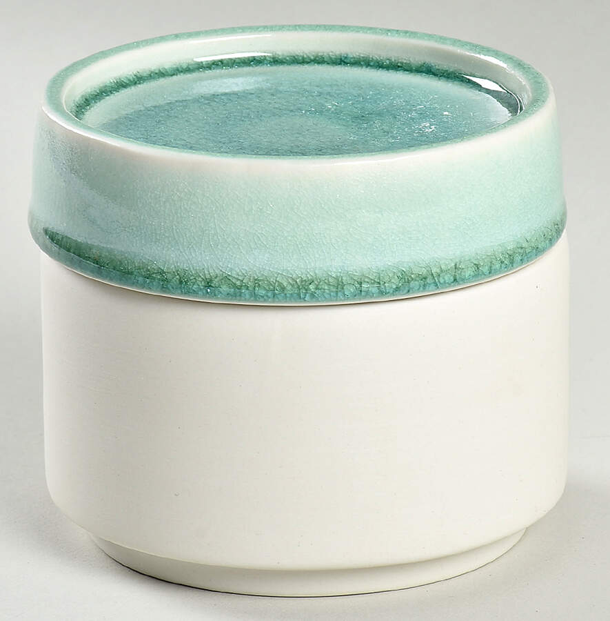 Tourron Jade Small Canister & Lid by Jars-France-1