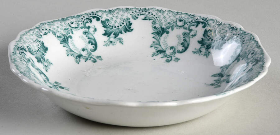 Cloverly Blue Green Fruit/Dessert (Sauce) Bowl by Johnson Brothers-1