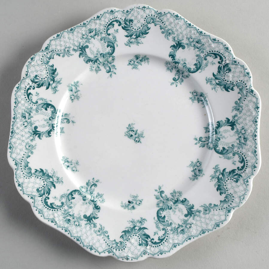 Cloverly Blue Green Dinner Plate by Johnson Brothers-1