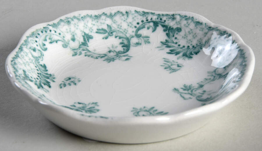 Cloverly Blue Green Butter Pat by Johnson Brothers-1