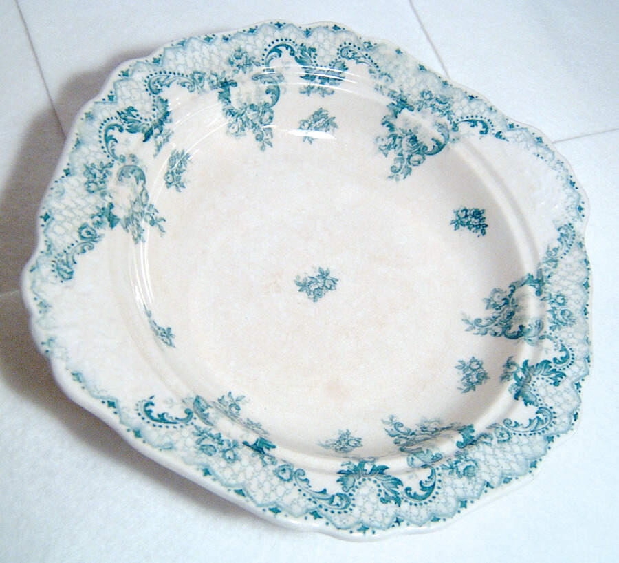 Cloverly Blue Green Round Butter No Lid by Johnson Brothers-1