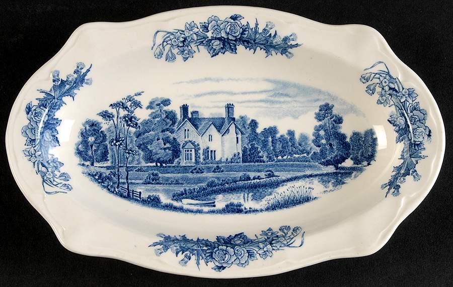 Royal Homes of Britain Blue Relish/Gravy Underplate by Johnson Brothers-1