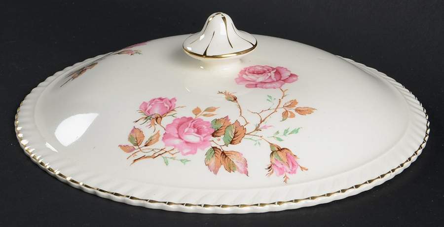 Miniver Rose Lid for Round Vegetable by Johnson Brothers-1