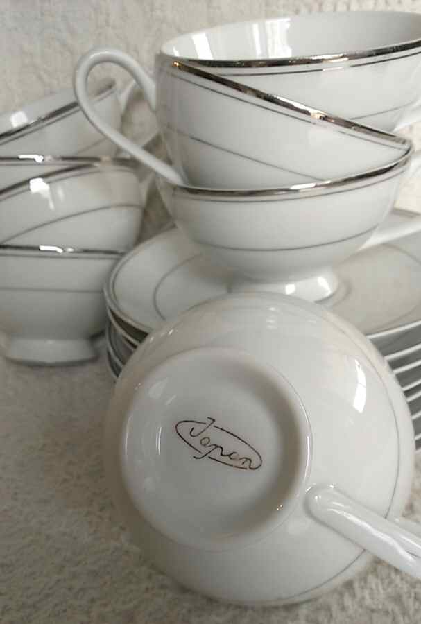 JAP246 Footed Cup & Saucer Set by Japan-1