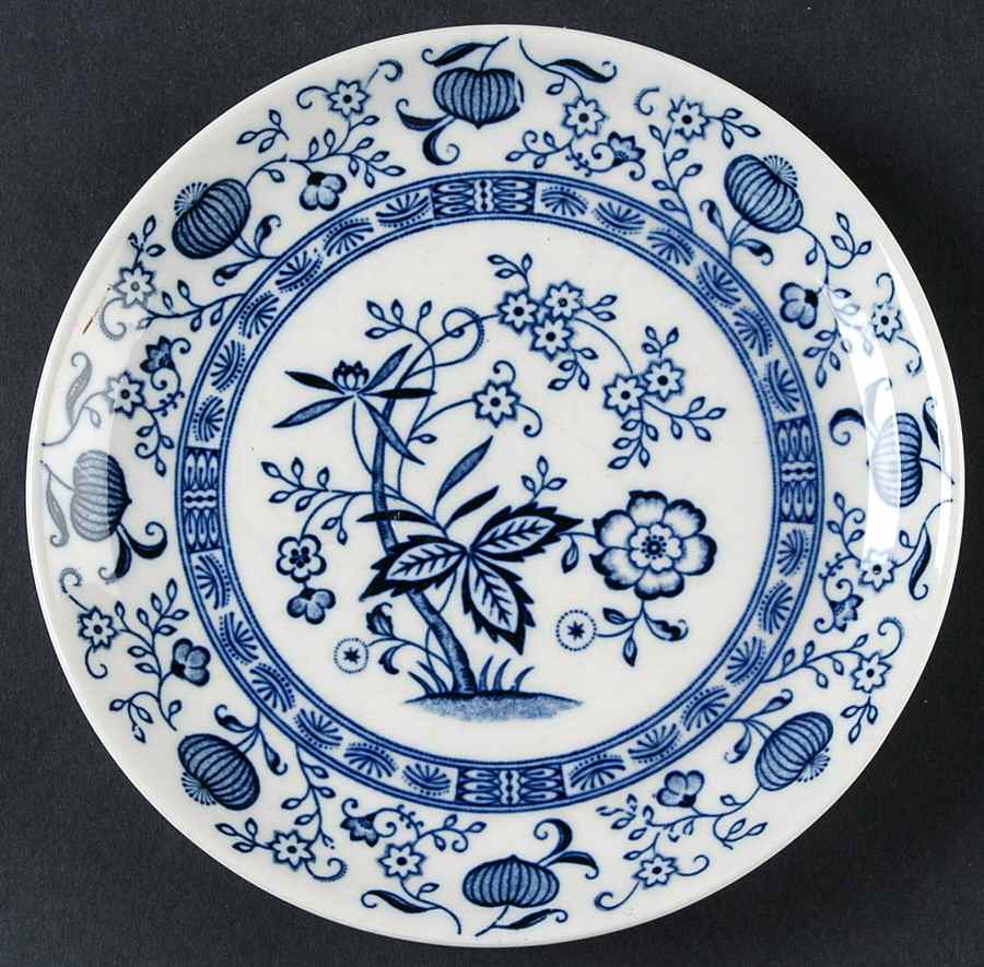 Blue Leaf Bread & Butter Plate by Japan-1
