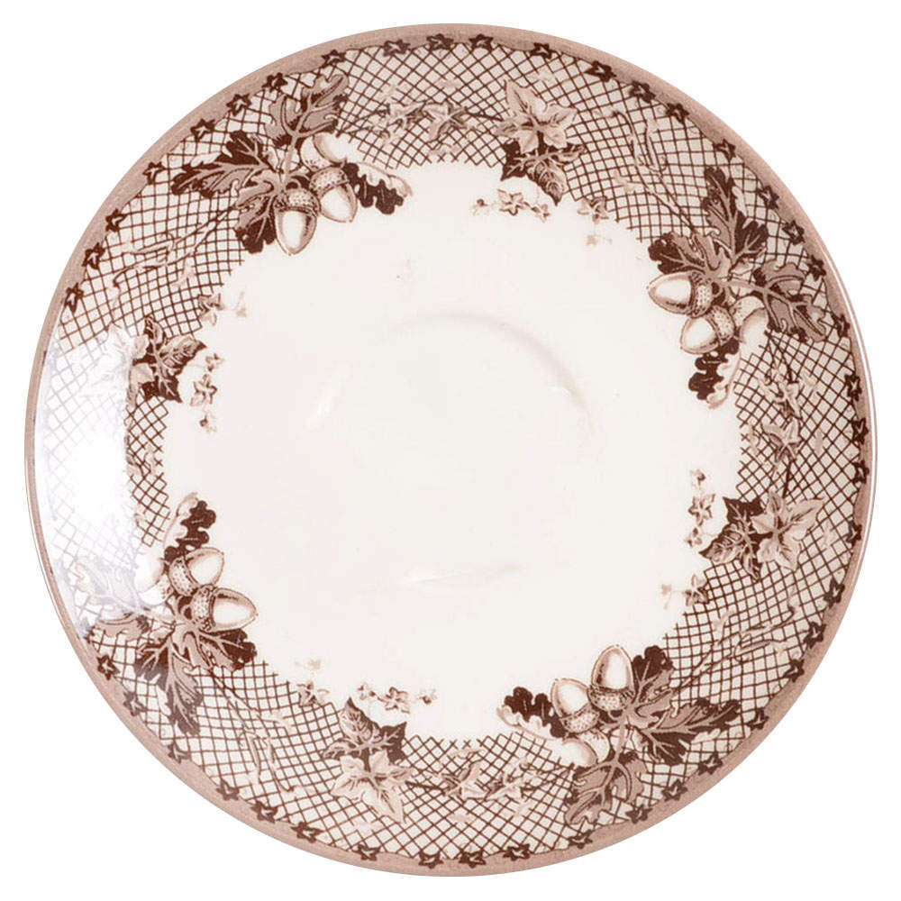 Historic America Brown II (2002, 2003) Saucer for Flat Cup by Johnson Brothers-1