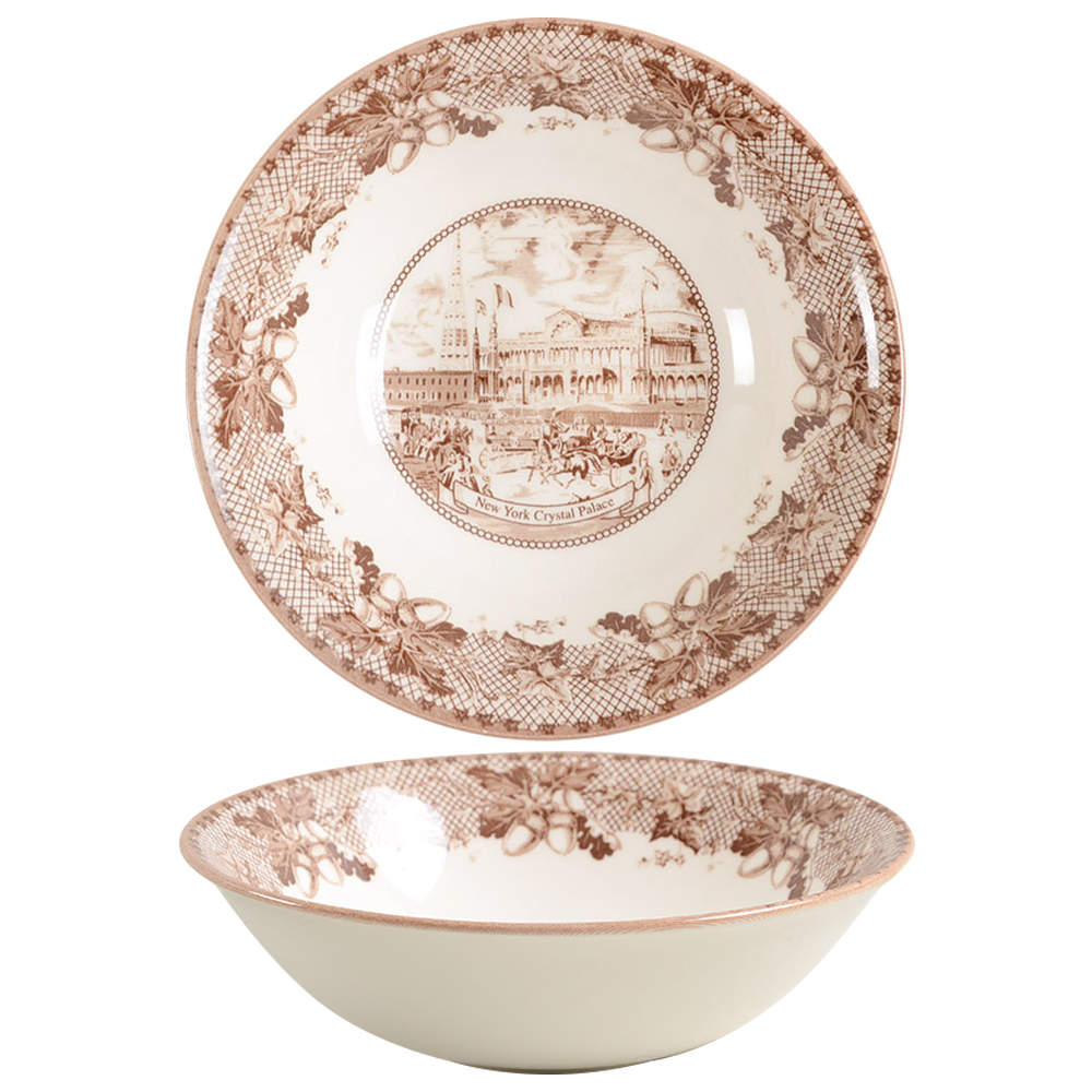 Historic America Brown II (2002, 2003) Soup/Cereal Bowl by Johnson Brothers-1