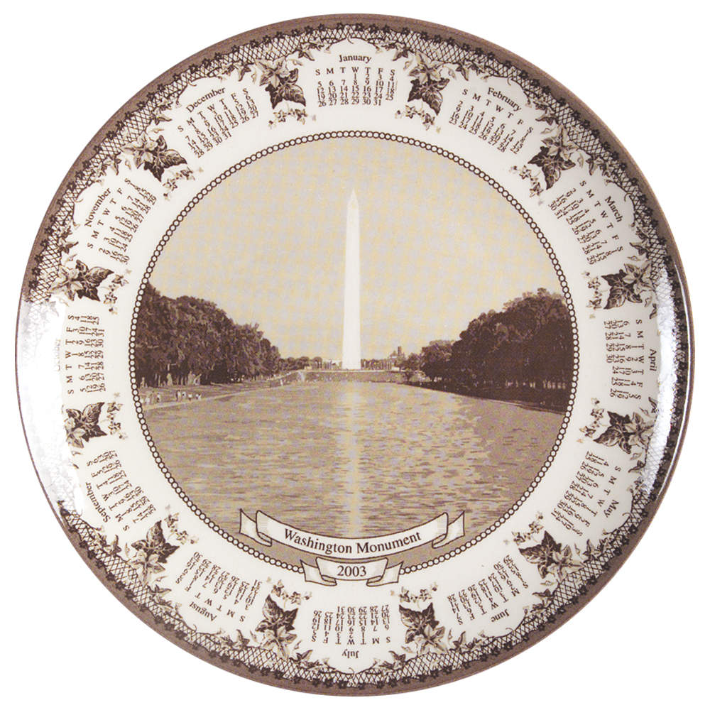 Historic America Brown II (2002, 2003) "2003" Calendar Plate by Johnson Brothers-1