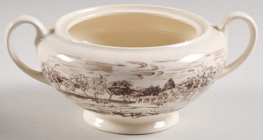 Historic America Brown II (2002, 2003) Sugar Bowl No Lid by Johnson Brothers-1